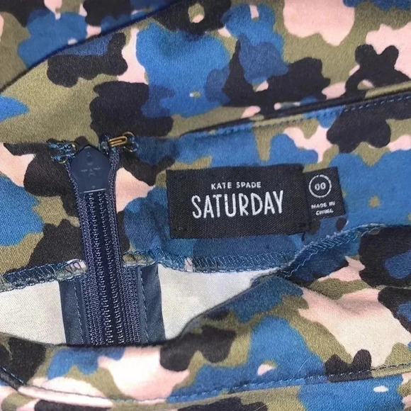 Kate Spade Saturday Floral Camo Pattern Circle Mini Skirt, size 00 - Picture 7 of 7